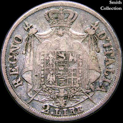 Reverse - Kingdom of Napoleon - 2 Lire (1812)
