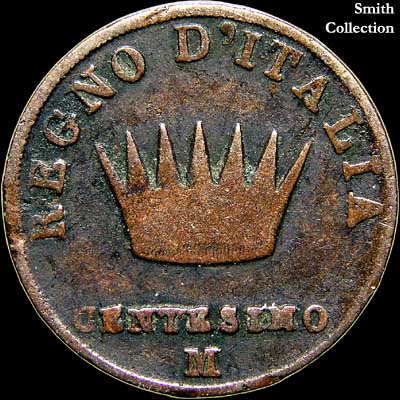 Reverse - Kingdom of Napoleon - 1 Centesimo (1812)
