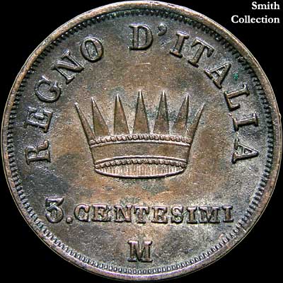 Reverse - Kingdom of Napoleon - 3 Centesimi (1812)