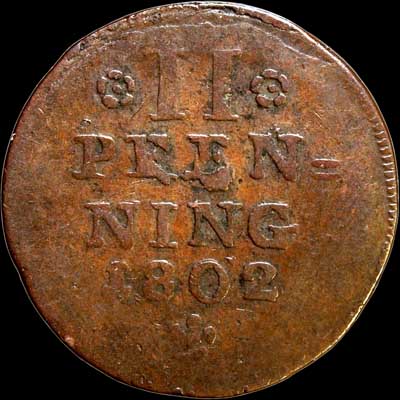 2 Pfenning - Reverse 1802