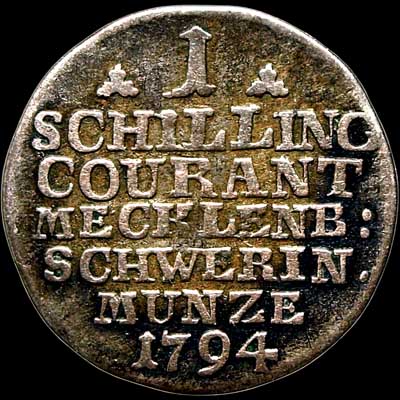 Reverse - Mecklenburg-Schwerin - 1 Schilling - 1794