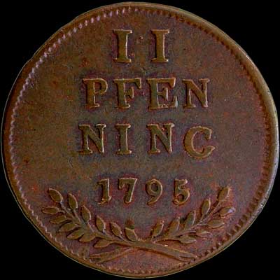 Reverse - Salzburg - 2 Pfenning - 1795