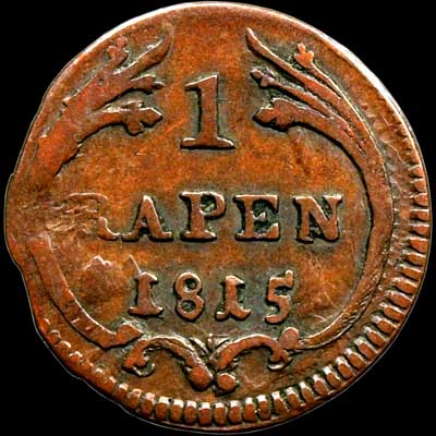 Reverse - Swiss - 1 Rapen - 1815