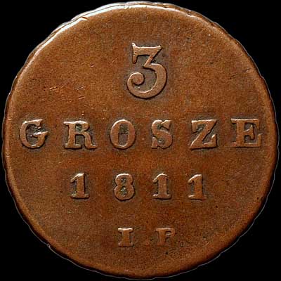 Reverse - Grand Duchy of Warsaw - 3 Grosze - 1811