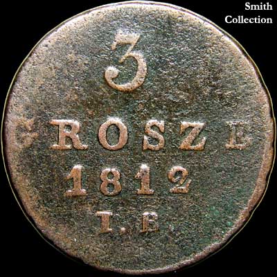 Reverse - Grand Duchy of Warsaw - 1812 - 3 Grosze
