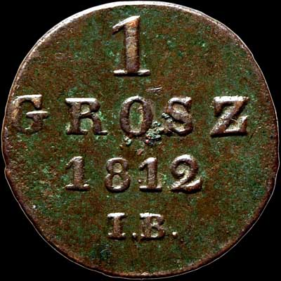 Reverse - Grand Duchy of Warsaw - 1812 - 1 Grosz